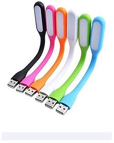 Combo Pack of 5 Piece Flexible Portable Bendable USB LED Lights for Your Laptop (Colour May Vary)