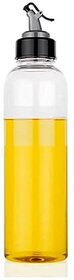 1 L Oil Dispenser Bottle for Kitchen (1000 ml) Food Graded Clear Finish Unbreakable Plastic Olive/Vinegar with Airtight Lid Leak Proof Transparent Dispenser (Oil Dispenser) (PACK of 1)