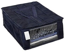 Aronkart Parachute Quilted Shirt Cover Wardrobe Cloth Organizer Shirts and Clothing Organizer (Pack of 1 Blue)