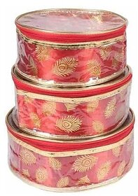 Aronkart 3-PCS Round Shape Makeup Organizer  Jewellery Organize  Storage Box Multi-Purpose Used Vanity Boxes