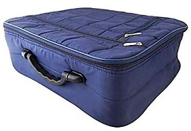 Aronkart Synthetic Foldable Luggage Suitcase Bag for Trip Traveling Birthday (Blue 16.5 x 12.5 x 5 Inch)