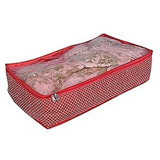 Aronkart Creation Craft Cloth cover Saree/Lehenga/ghaghra/Gown Cover with Zip Big Size for Storage and Gift Purpose Capacity of 10-12 Sarees