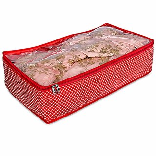 Aronkart Creation Cloth cover Saree/Lehenga/ghaghra/Gown Cover with Zip Big Size for Storage and Gift Purpose Capacity of 10-12 Sarees Set