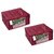Aronkart Parachute Material 3 Layered Quilted Saree Cover Wardrobe Organizer (Water Resistant) (Pack of 2 Maroon)