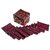 Aronkart Brocade Jewellery Box Organizer Multipurpose Jewellery Storage Bag Travel Kit Organizer with 10 Pouch (Maroon  Gold)