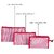 Aronkart Polyester Cosmetic Pouch (Set of 3 Pcs. Lining Pouch - Pink)