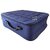 Aronkart Synthetic Foldable Luggage Suitcase Bag for Trip Traveling Birthday (Blue 16.5 x 12.5 x 5 Inch)