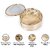 Aronkart Creation 3-PCS Round Shape Makeup Organizer  Jewellery Organize  Storage Box Multi-Purpose Used Vanity Boxes for Girls and Womens Golden (Pack of 1)