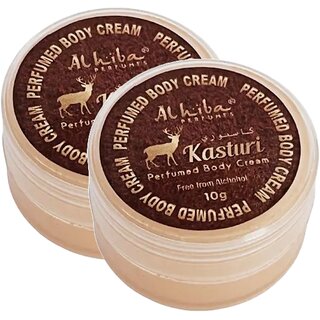Al Hiba Kasturi Perfume Body Cream 10g Pack of 2