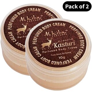 Al Hiba Perfume Body Cream Kasturi (10gm) (Pack of 2)