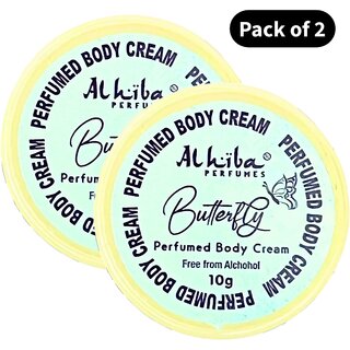 Al Hiba Perfume Body Cream Butterfly (10gm) (Pack of 2)