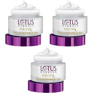 Lotus Herbals Youthrx AntiAgeing Transforming Gel Cream  Spf 20  Pa 50G  (Pack Of 3)