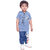 Kid Kupboard Cotton Baby Boys T-Shirt, Blue, Half-Sleeves, 3-4 Years KIDS7281