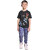 Kid Kupboard Cotton Boys T-Shirt, Black, Half-Sleeves, 7-8 Years KIDS7285