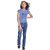 Kid Kupboard Cotton Girls T-Shirt, Blue, Half-Sleeves, 12-13 Years KIDS7309