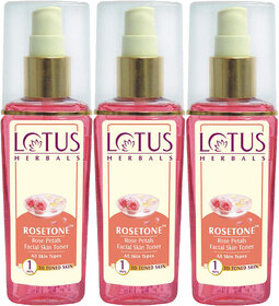 Lotus Herbals Rosetone Rose Petals Facial Skin Toner  For All Skin Types  100Ml  (Pack Of 3)