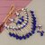 18K Gold-Plated Back Meenakari Kundan Necklace | Layered Blue Color Necklace Set for Women & Girls