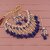 18K Gold-Plated Back Meenakari Kundan Necklace | Layered Blue Color Necklace Set for Women & Girls