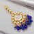 18K Gold-Plated Back Meenakari Uncut Kundan Elegant Blue Color Choker Necklace Set for Women & Girls