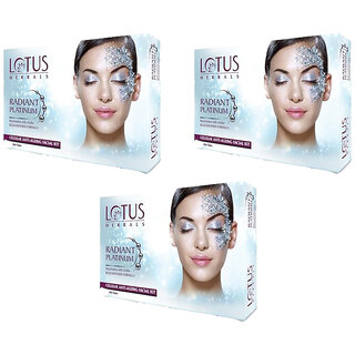 Lotus Herbals Radiant Diamond Cellular Radiance 1 Facial Kit  With Diamon Dust  Cinnamon  37G  (Pack Of 3)