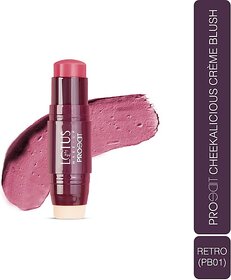 Lotus Make-Up Proedit Cheekalicious Creme Blush Retro|Highly Pigmented|Lightweight (Mauve)