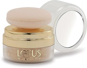 Lotus Make-Up Naturalblend Translucent Loose Powder With Auto-Puff Spf-15 (Sunset Beach -820) Compact (Sunset Beach, 10 G)