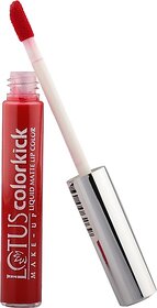 Lotus Make-Up Colorkick Liquid Matte Lipcolor -Fire Red Clm08|Matte Finish|6G (Fire Red, 6 G)