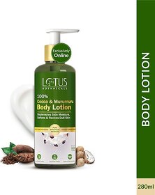 Lotus Botanicals 100% Cocoa & Murumuru Body Lotion|Smooth & Nourished Skin|Repairs Damaged Skin (280 Ml)