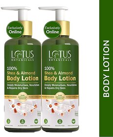 Lotus Botanicals 100% Shea & Almond Body Lotion (560 Ml)