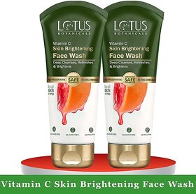 Lotus Botanicals Vitamin C Skin Brightening ( Pack Of 2 ) ( 100Ml x 2 ) Face Wash (200 Ml)