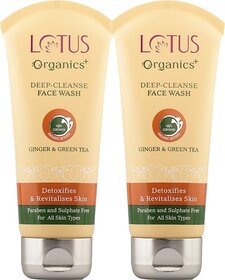Lotus Organics+ Deep Cleanse Ginger & Green Tea Face Wash (160 G)