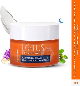Lotus Professional Retemin Plant Retinol & Vitamin C Brightening Boost Night Cream (50 G)