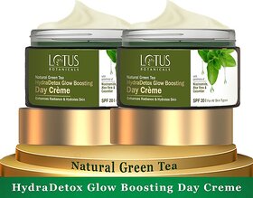 Lotus Botanicals Natural Green Tea Hydradetox Day Cream _50Gm ( Pack Of 2 ) (100 G)
