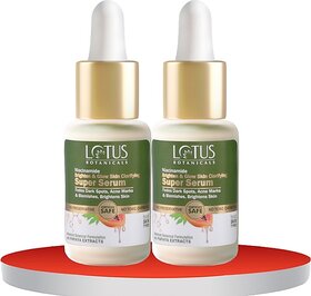 Lotus Botanicals Papaya & Niacinamide Brighten & Glow Skin Clarifying Super Serum ( Pack Of 2 ) (28 Ml)