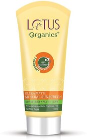 Lotus Organics+ Sunscreen - Spf 40 Pa+++ Ultra Matte Mineral Sunscreen (50 G)