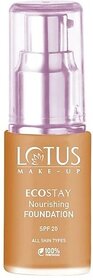 Lotus Make-Up Ecostay Nourishing Spf20 Foundation (L4-Hazelnut Star, 30 Ml)