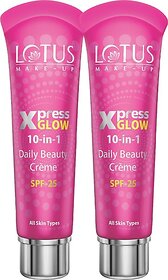 Lotus Make-Up Xpressglow Daily Beauty Creme Bright Angel 30G(Pack Of 2) Foundation (Pink, 60 G)