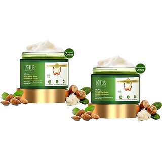 Lotus Botanicals 100% Pure Almond & Shea Butter Body Cream (400 Ml)