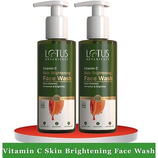 Lotus Botanicals Vitamin C Skin Brightening ( Pack Of 2 ) ( 180Ml x 2 ) Face Wash (360 Ml)