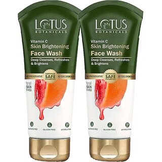 Lotus Botanicals Vitamin C Skin Brightening 125Ml ( Pack Of 2 ) Face Wash (250 Ml)