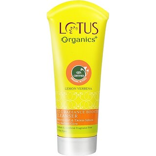 Lotus Organics+ Vitamin - C Radiance Booster Cleanser |Lemon Verbena Face Wash (100 G)