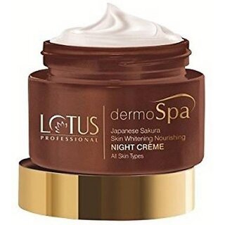 Lotus Professional Dermo Spa Japanese Sakura Skin Whitening And Nourishing Night Creme (50 G)