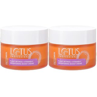 Lotus Professional Retemin Plant Retinol & Natural Vitamin C Brightening Boost Cream (100 G)
