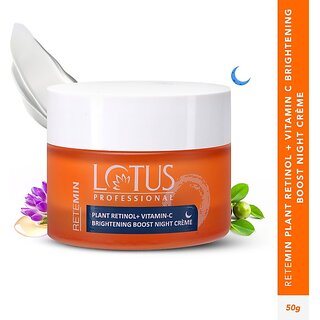Lotus Professional Retemin Plant Retinol & Vitamin C Brightening Boost Night Cream (50 G)