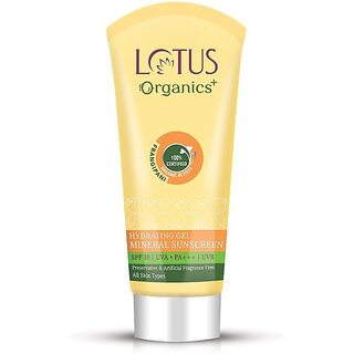Lotus Organics+ Sunscreen - Spf 30 Pa+++ Face Sunscreen Gel (50 G)