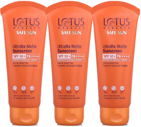 Lotus Herbals Sunscreen  Spf 50 Pa Safe Sun Ultrarx Sunscreen Spf50 Ss1  50G ( Pack Of 3)