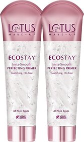 Lotus Make-Up Ecostay Insta Smooth Perfecting Primer 30G (Pack Of 2) Primer - 60 G (Transparent)
