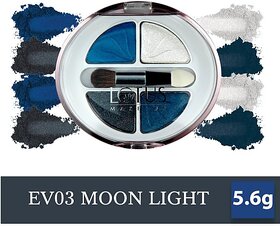 Lotus Make-Up Ecostay Velvet Eye Shadow Palette, Eye Color Powder Makeup 5.6 G (Moon Night)