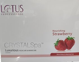 Lotus Professional Crystalspa Luxurious Pedicure And Manicure Nourishing Strawberry (495 G, Set Of 6)