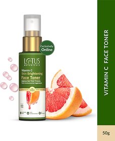 Lotus Botanicals 100X Vitamin C Skin Brightening Face TonerEnhances Skin Radiance Glow Women (50 Ml)